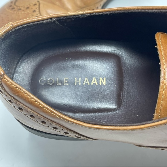 Cole Haan Ross Dustin Shoes Mens 12 M Brown Leather Wingtip Oxford Casual - Picture 11 of 14